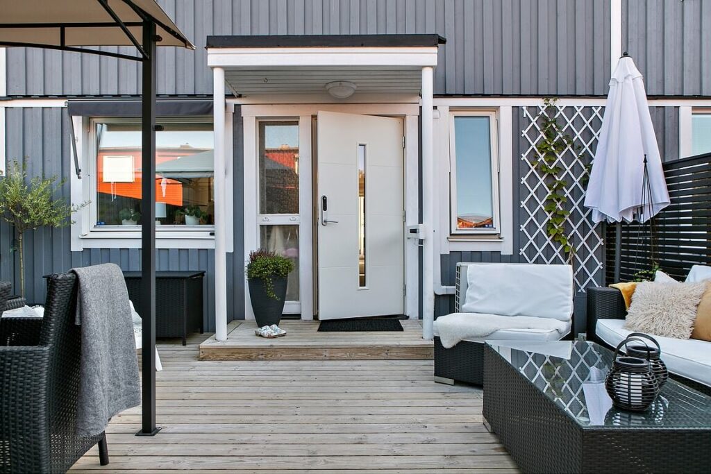 Utbyggnad utekök med tak, Kärra Nolered, Göteborg