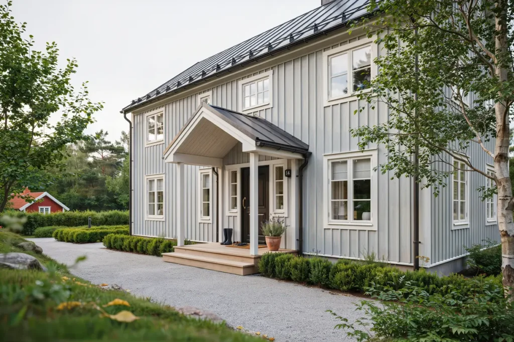 tillbyggnad av entr med ny farstukvist i ytterby