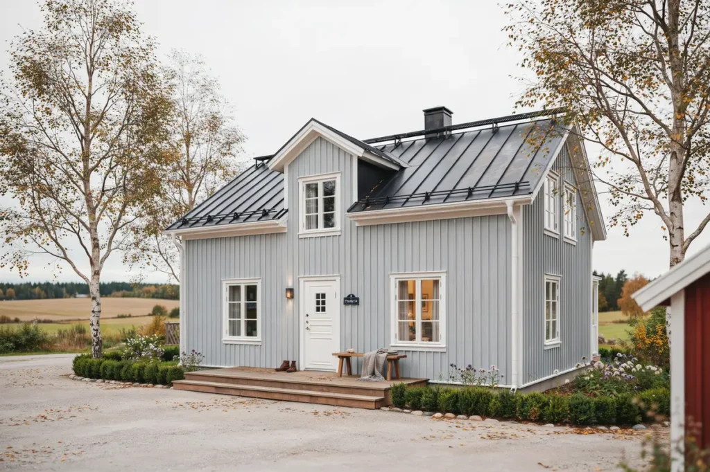 taklyft med inredd verv ning p villa i ytterby